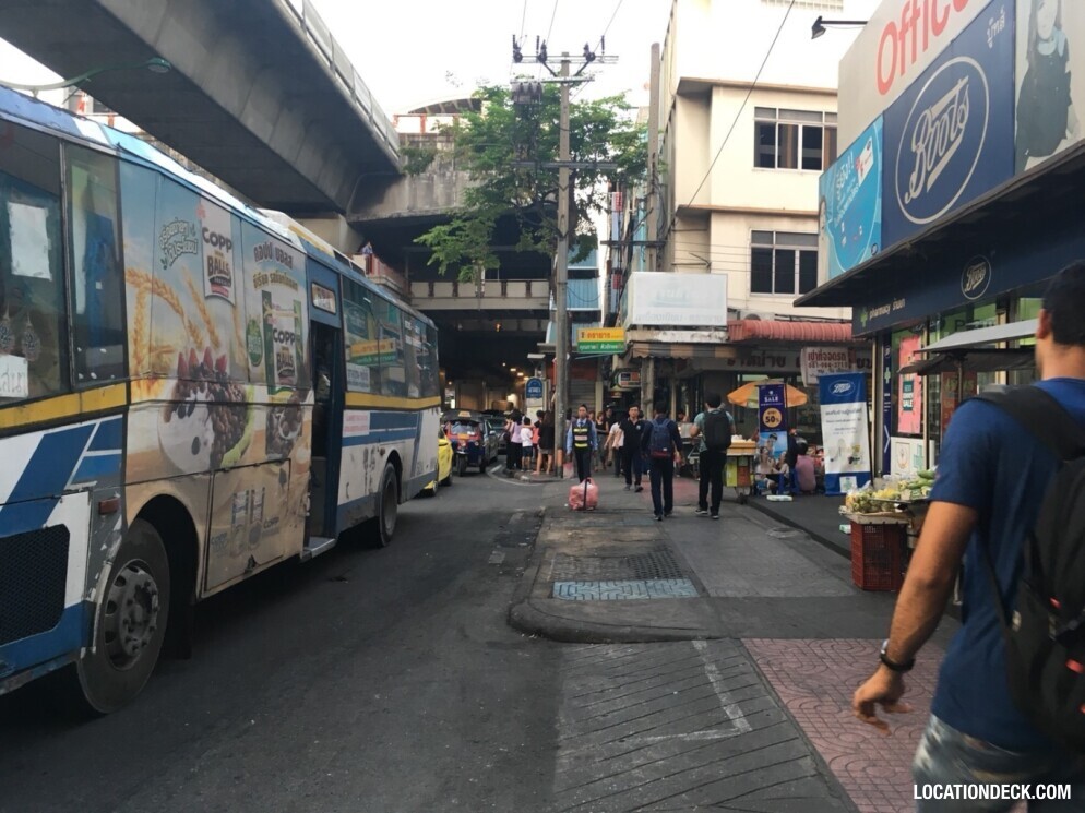 Road under Saphan Khwai BTS Station - Bangkok, Thailand Filming Location